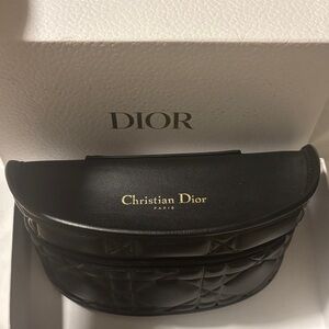 Dior Black Quilted Leather Glasses Case
